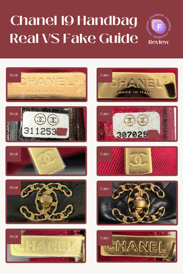 Chanel 19 real vs fake hot sale