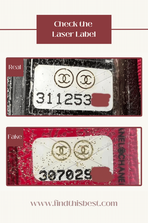 Chanel 19 Handbag Real VS Fake Laser Label
