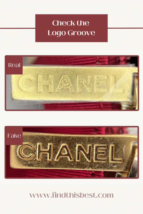 Chanel 19 Handbag Real VS Fake Logo Groove