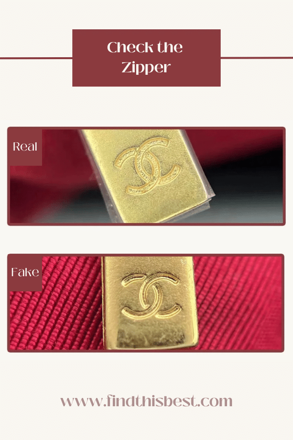 Chanel 19 Handbag Real VS Fake Zipper