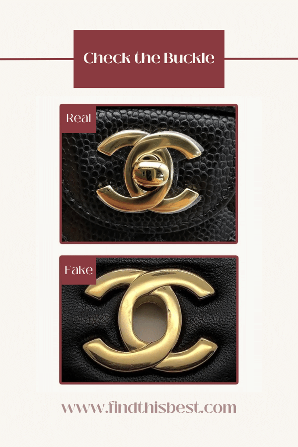 chanel cf real vs fake double C clasp