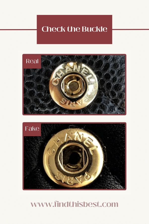 chanel cf real vs fake metal button