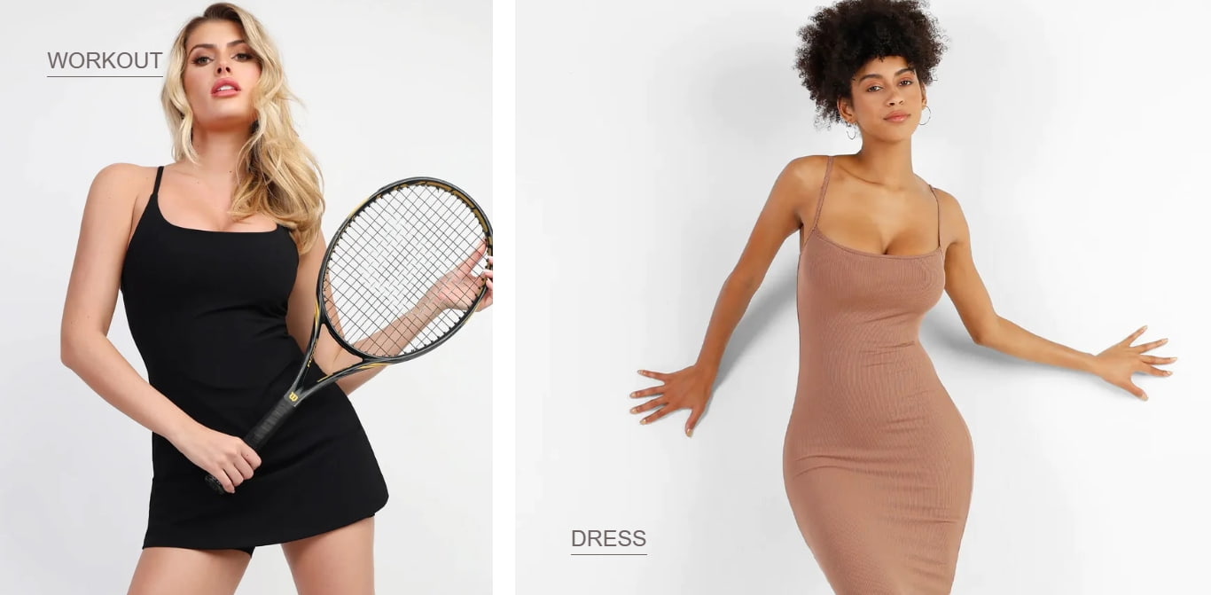 girls in shapewear dresses