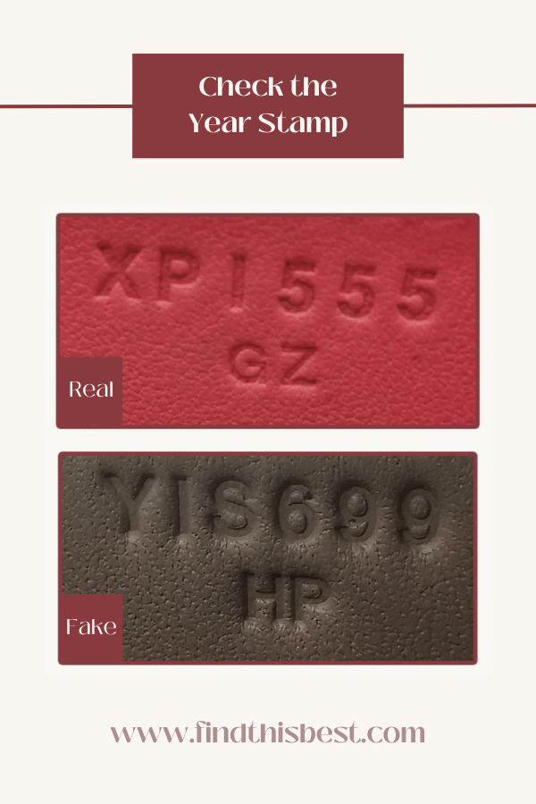 Hermès Constance Bag Real VS Fake Year Stamp
