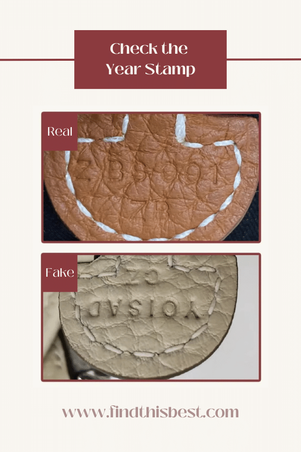 Hermès Evelyne Bag Real VS Fake Year Stamp