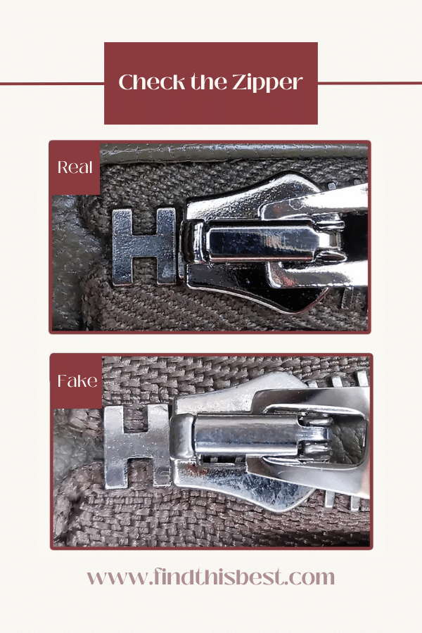 Hermès Kelly Bag Real VS Fake Zipper