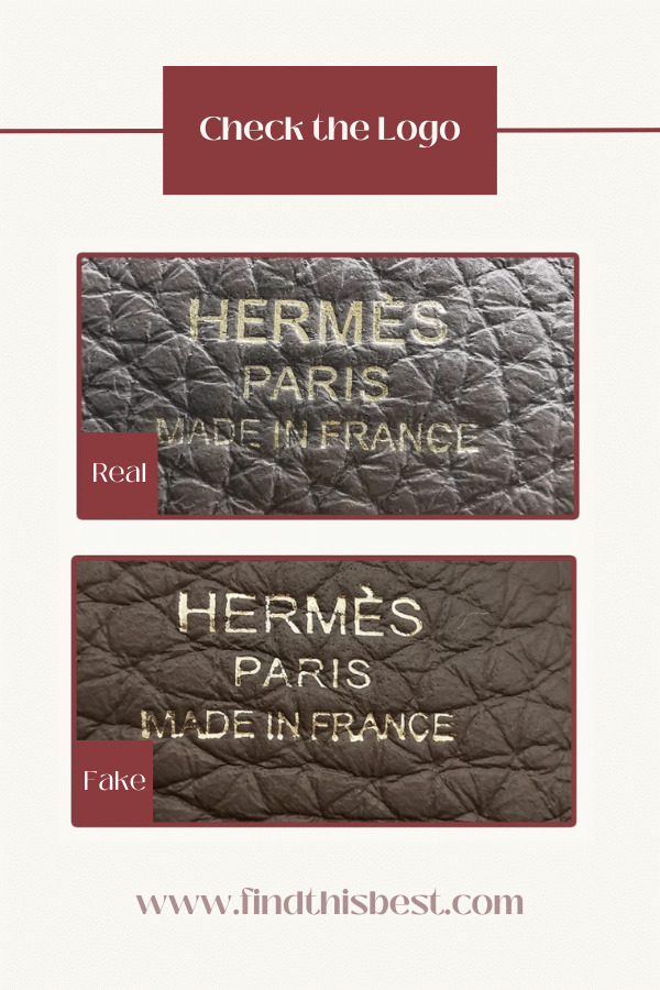 Hermès Lindy Bag Real VS Fake Logo