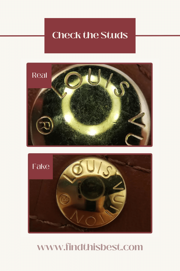 Louis Vuitton Dauphine Bag VS Fake Studs