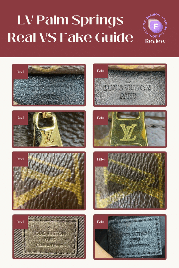 Louis Vuitton Palm Springs Bag Real VS Fake Guide