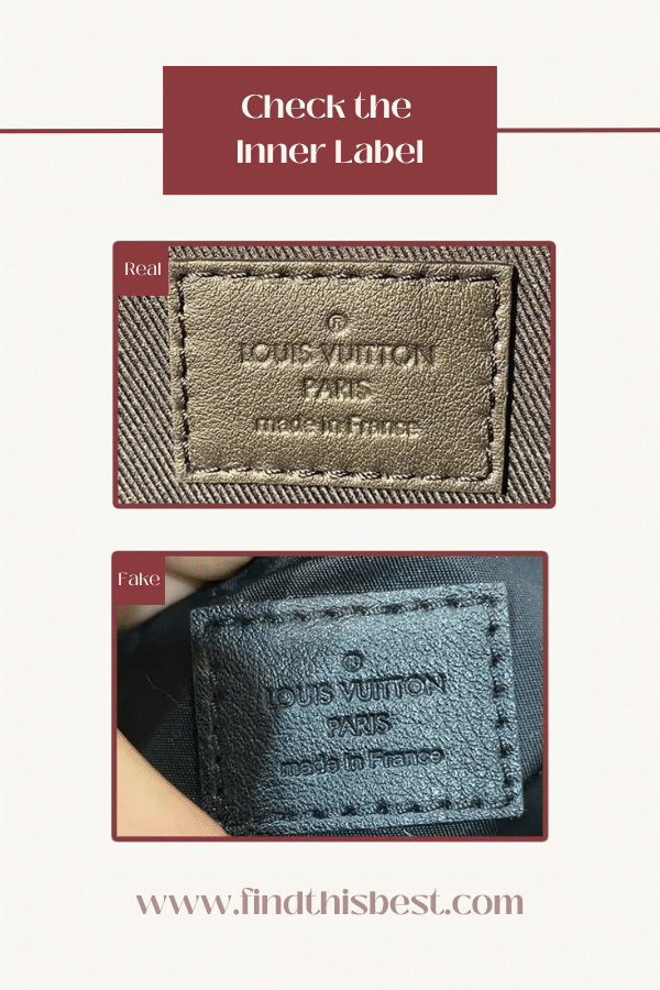 Louis Vuitton Palm Springs Bag Real VS Fake Inner Label