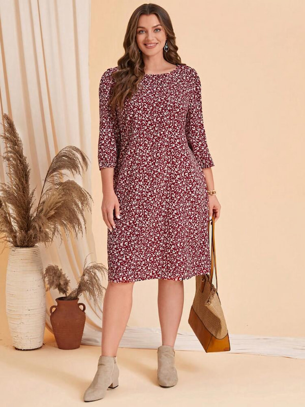 emery rose plus size floral dress