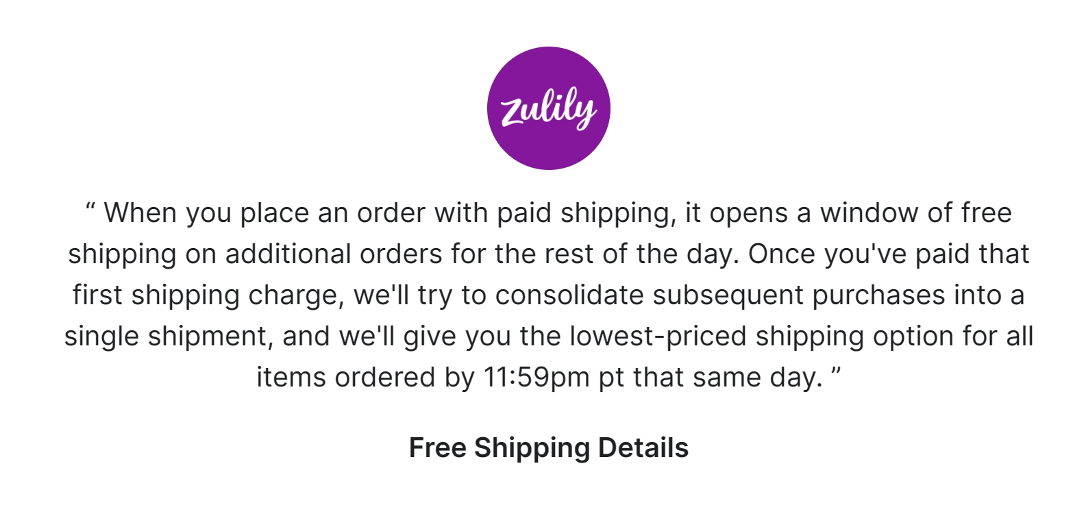 free shipping details