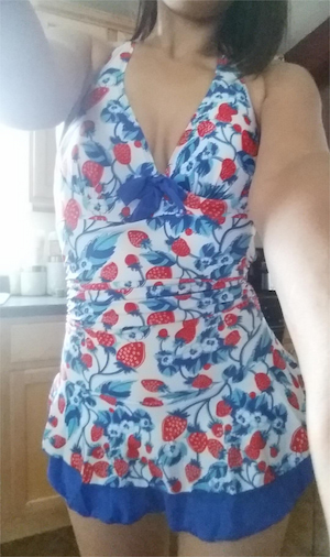 rosegal floral one piece swimsuit