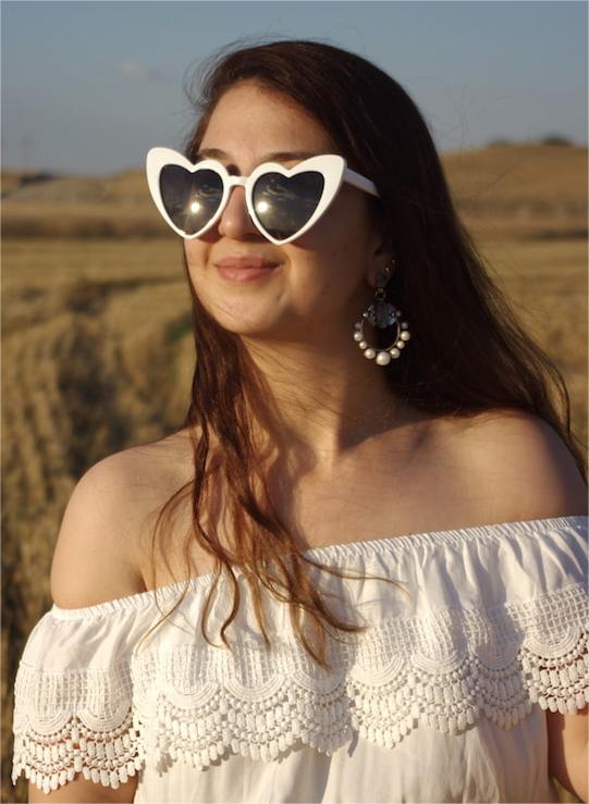 rosegal white heart eyeglasses