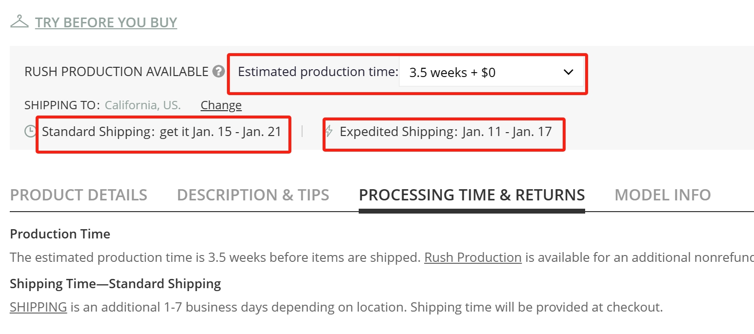 azazie shipping time