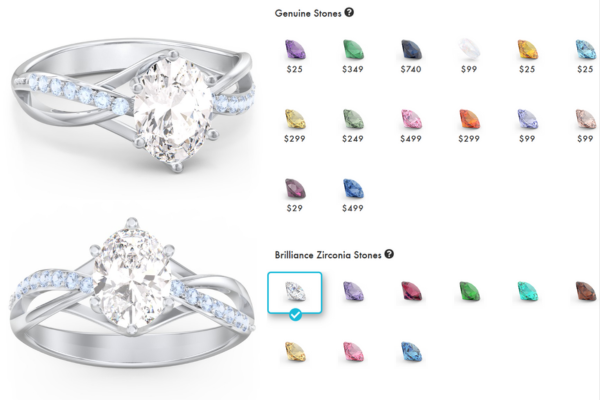 oval cut gemstone ring