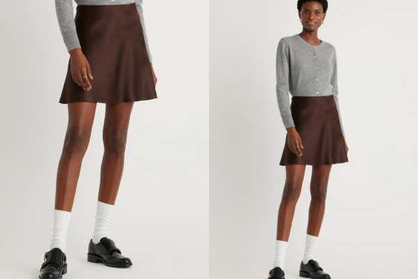 women washable silk mini skirt